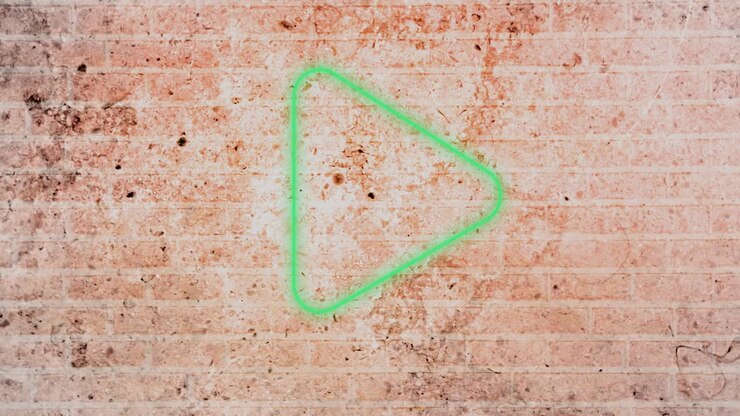 Heart neon sign on brick wall 4k