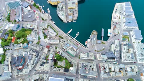 city of alesund norway aerial footage