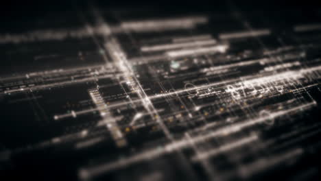 futuristic abstract de-focus flowing data matrix, meta, metaverse, telemetry and encrypt numbers display with particles simulation in cyber space environment for head up display background-14