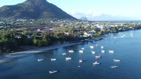 beautiful shot of the mauritius coastline in tamarin