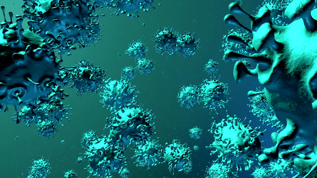 vista microscópica de las células del virus infeccioso