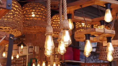 rustic rope and wood chandelier with edison bulbs