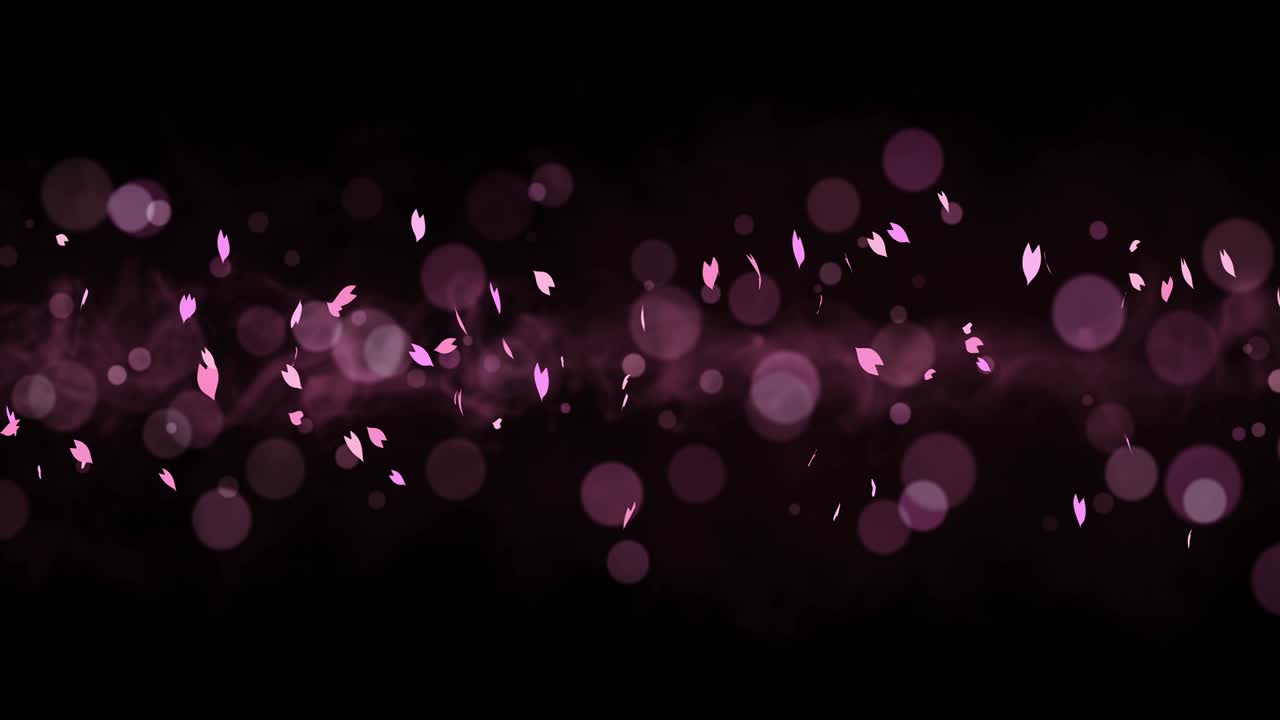 화려한 잎자루가 봄의 배경에 휘어지고, 빛으로 빛나는 아름다운 자연 장면, 꽃의 잎자락, 추상적인 봄 그래픽, 루프 애니메이션.