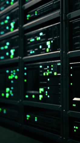 racks de servidores en un centro de datos