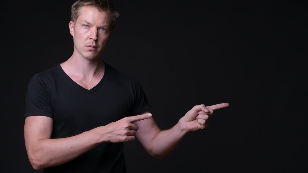 Man Showing Copy Space With Hands