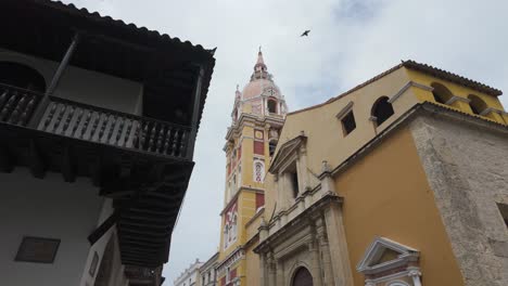 slow tilting shot of the cathedral of saint catherine of alexandria