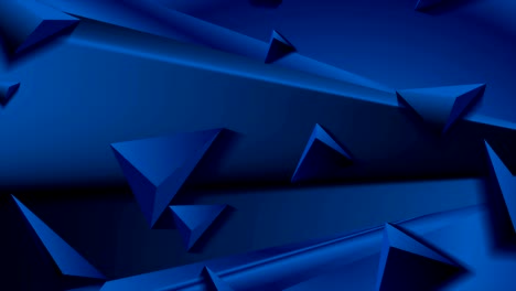 animación de video corporativa abstracta azul profundo con pirámides en 3d