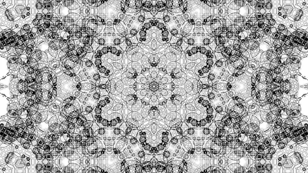 fondo de mandala animado en forma de caleidoscopio de 4k