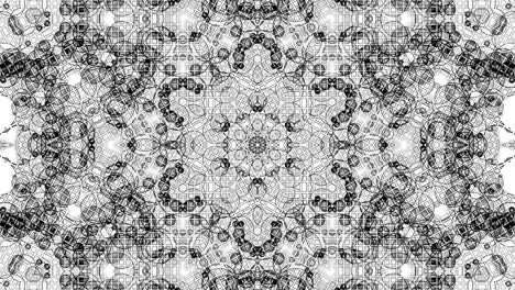fundo de mandala em forma de caleidoscópio animado em 4k