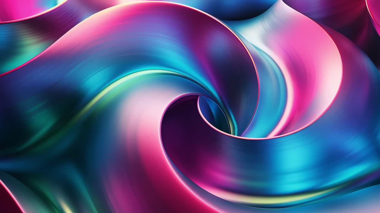 Abstract Metallic Iridescent Swirl