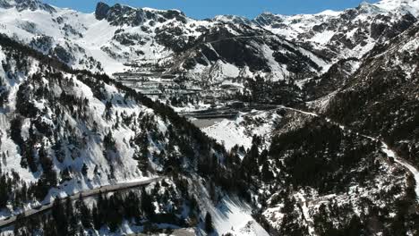 aerial views of ski stations, different landscapes and viewers in andorra during the covid times