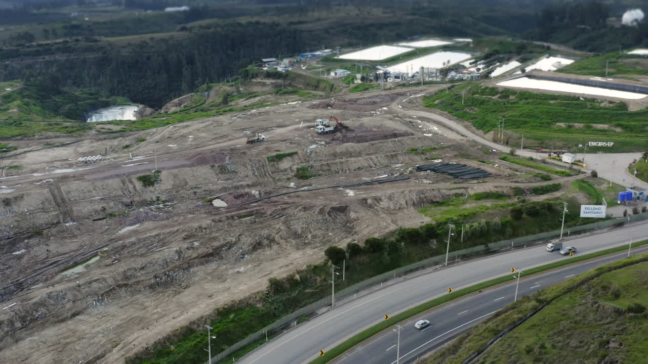 쓰레기 덤프 공중 촬영, 드론