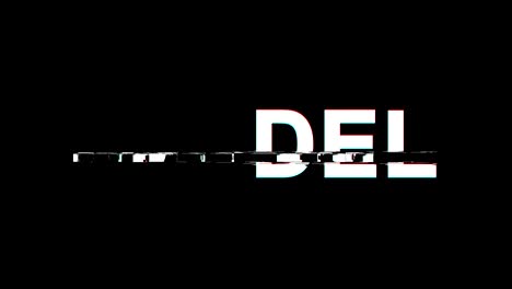 delhi glitch effect text digital tv distortion 4k loop animation