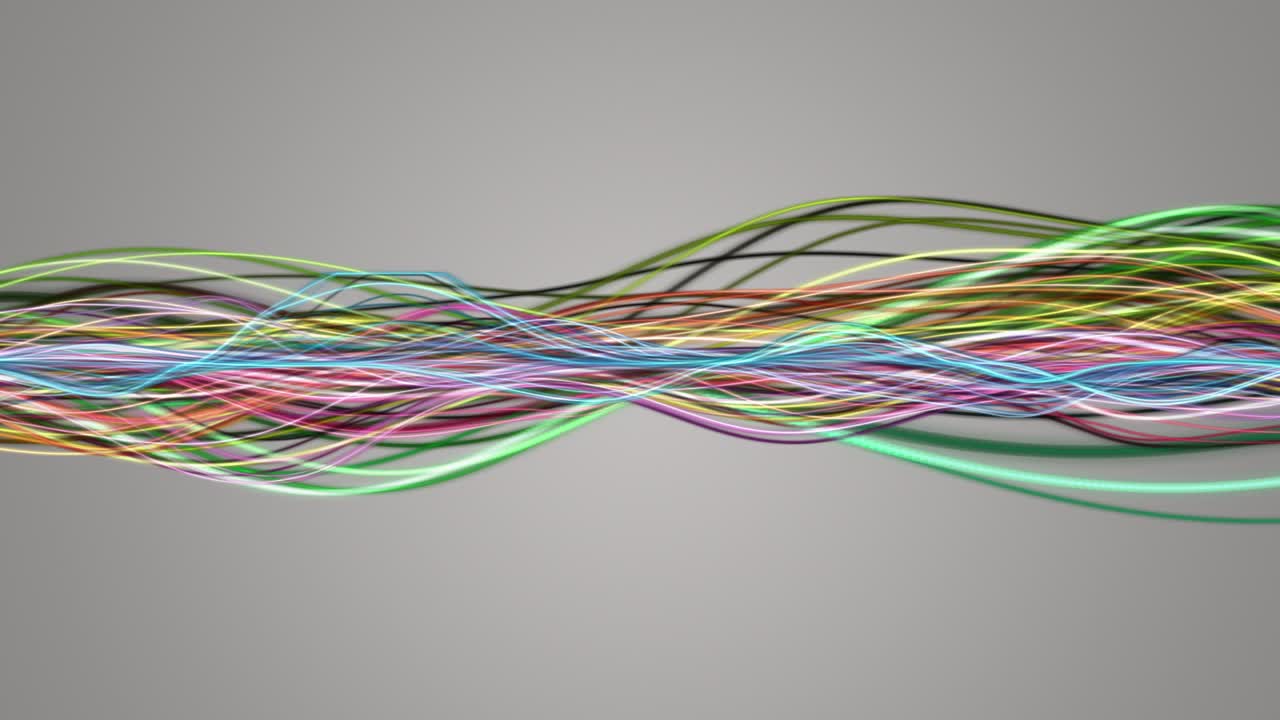 animación fantástica con objeto de onda de rayas en cámara lenta, 4096x2304 bucle 4k