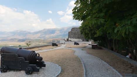 view from the gjirokaster castle in albania