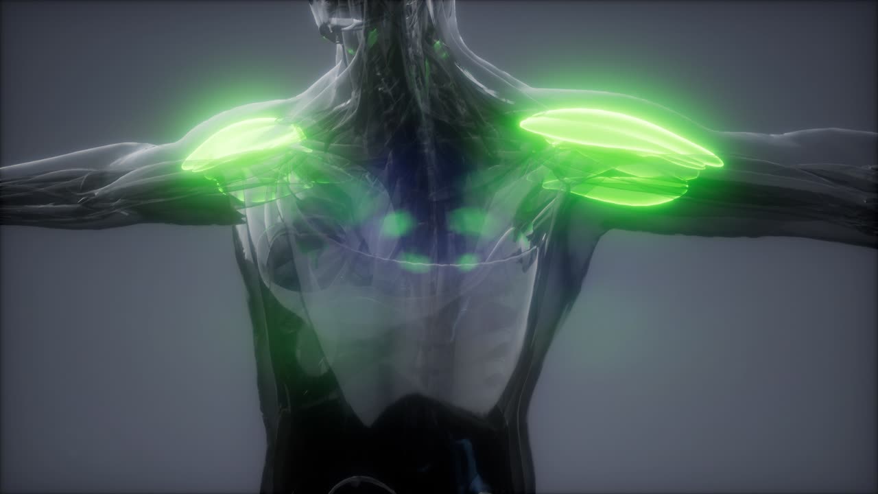 델토이드 - 눈에 보이는 근육 해부학 지도