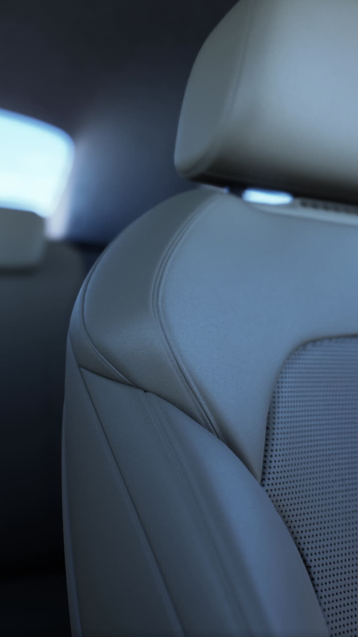 detalle del interior de un coche moderno nuevo