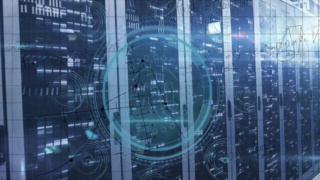 animazione dell'ambito e elaborazione dei dati su server informatici