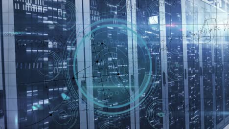 animation of scope and data processing over computer servers