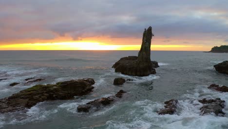 cathedral rocks at sunset, tourist attraction in kiama downs, nsw, australia