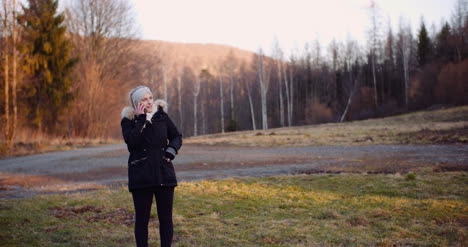 woman talking on mobile phone