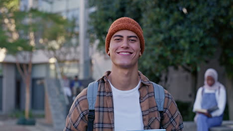 young student on campus