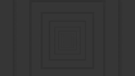 animation of concentric squares in in seamless pattern against grey background with copy space