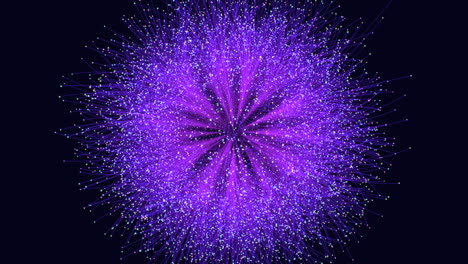 purple explosion vibrant dots burst in captivating circular pattern on black