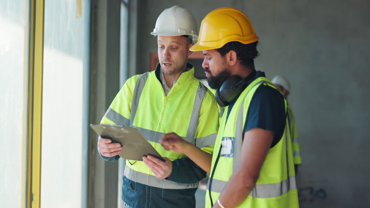 trabajadores de la construcción en discusión