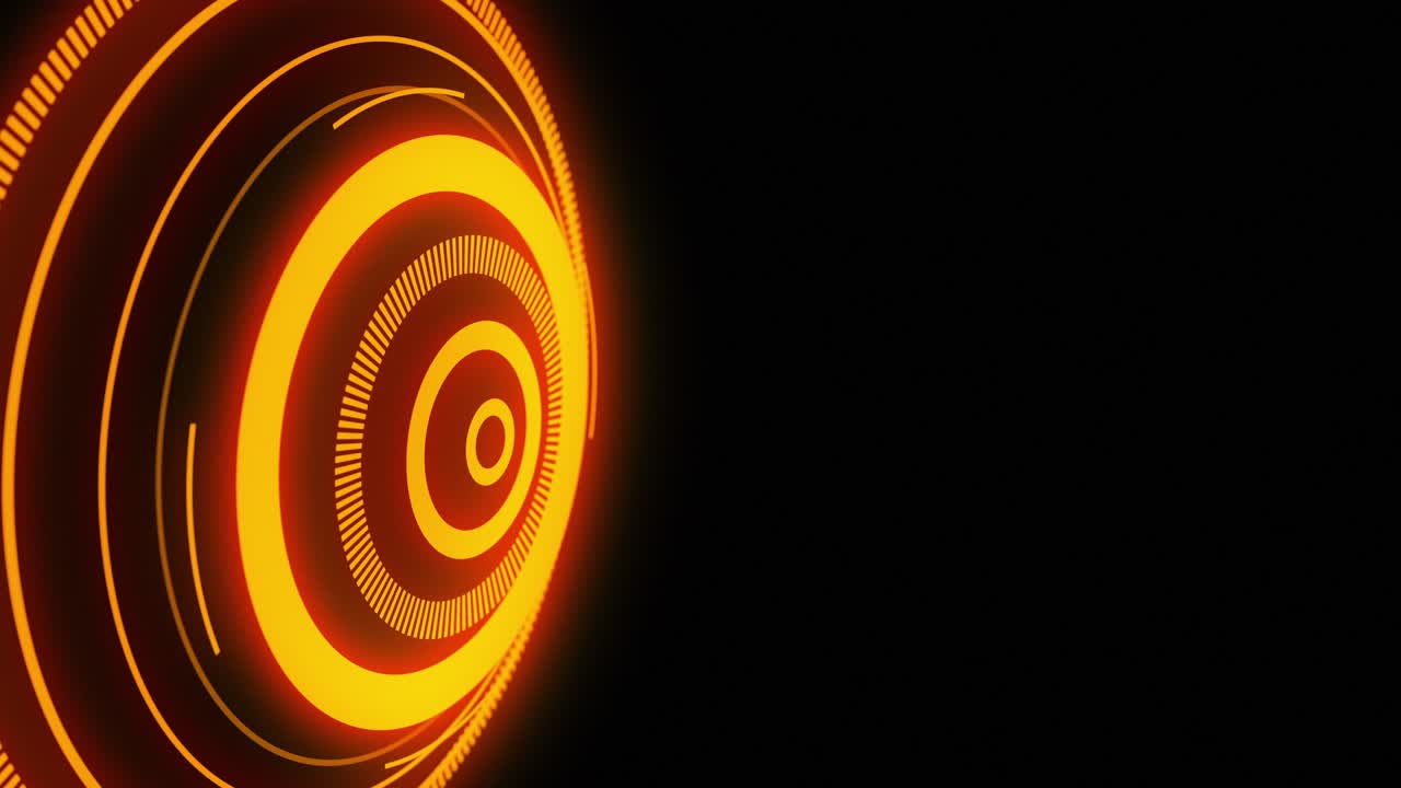 Futuristic colorful hi-tech 3d circle loop motion rotate interface HUD dashboard element for digital technology concept
