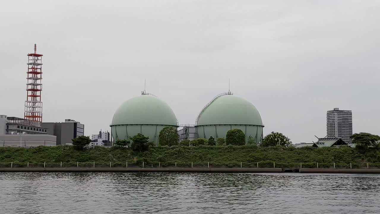 Gas tank in Japan, Tokyo Landscape 2022