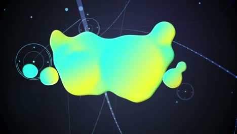 animación de una mancha brillante sobre redes de conexiones