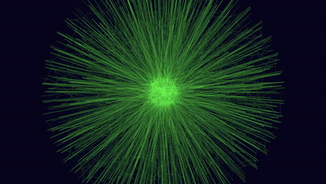 relámpago circular verde sobre un fondo azul oscuro