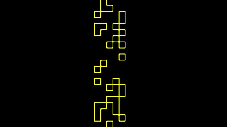 Yellow squares sliding pattern