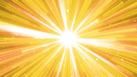 radiation that shines in gold. glittering background.