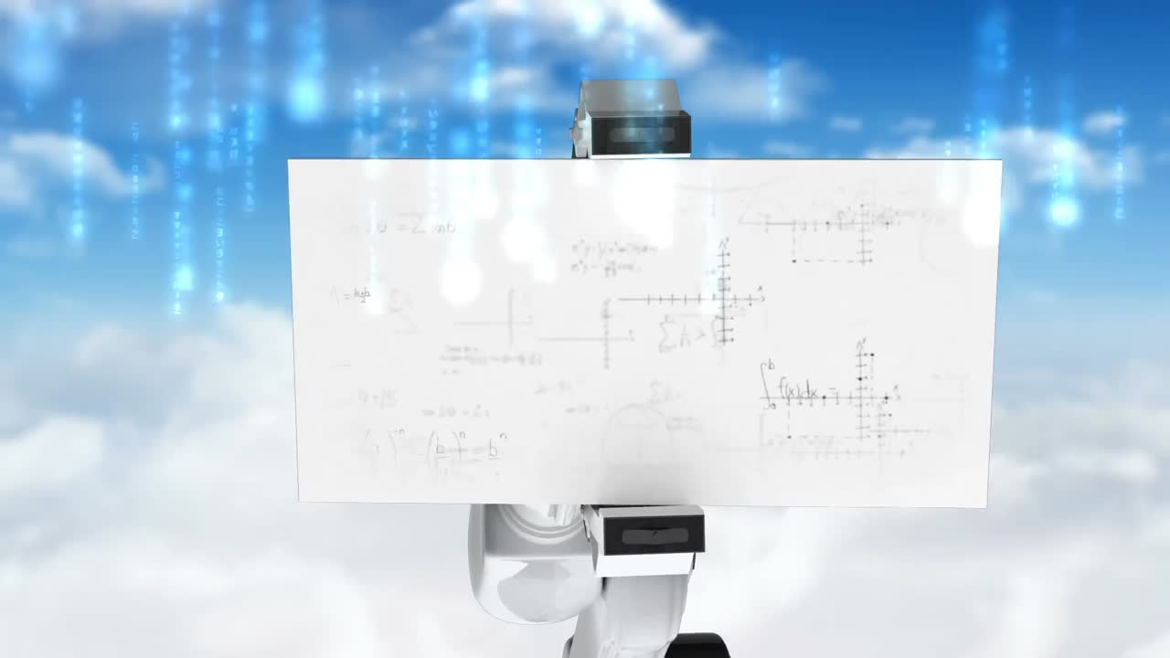 수학식이 있는  ⁇ 색 로 ⁇  팔 카드 의 디지털 로 생성 된 비디오