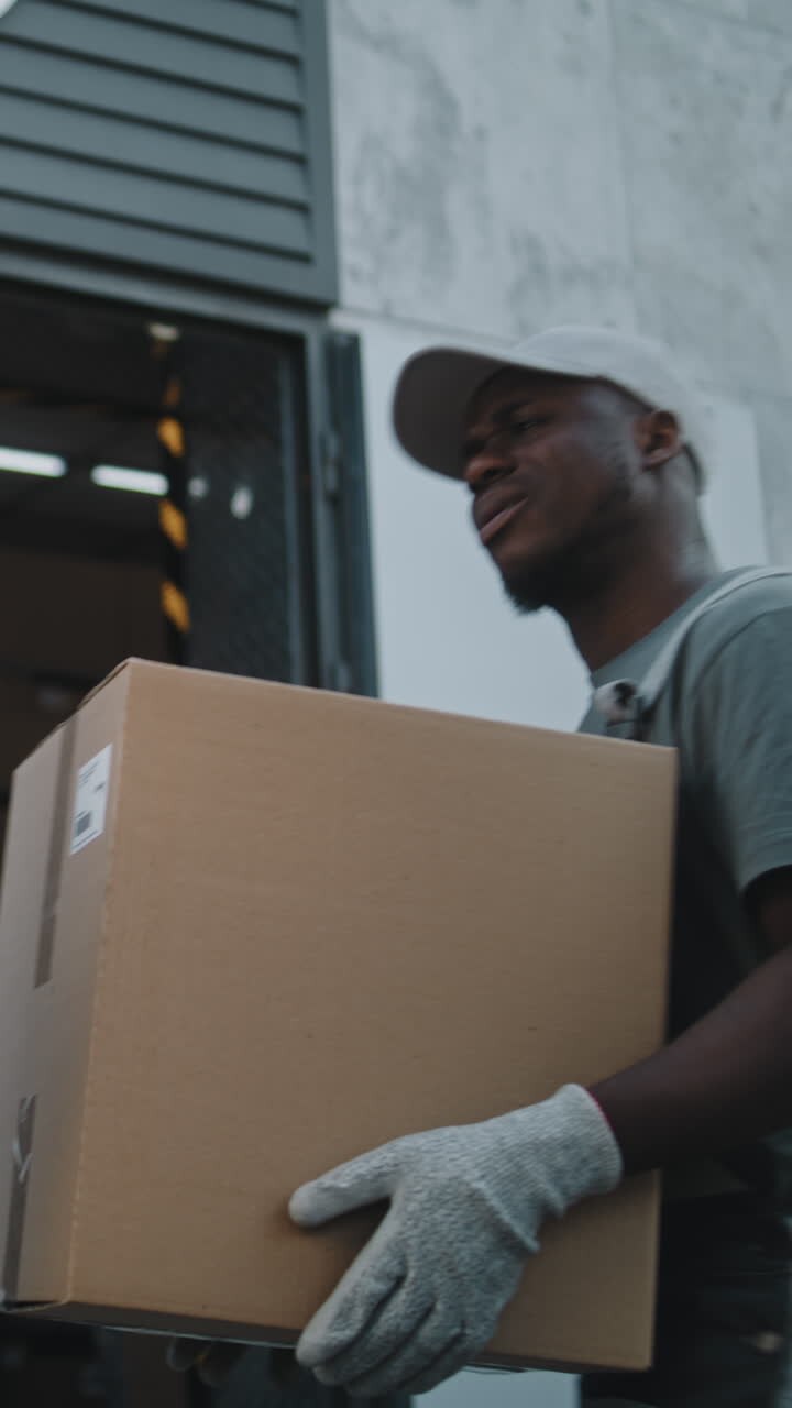Logistics and Delivery: Workers Handling Packages and Inventory