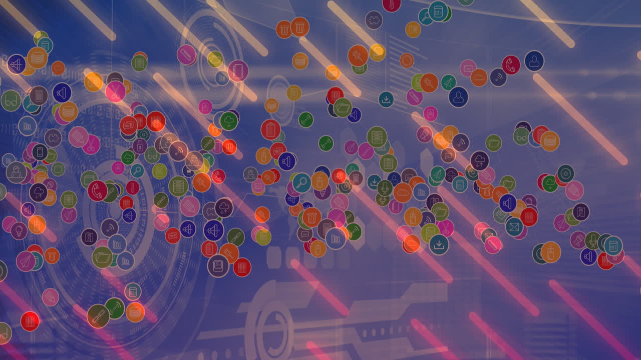 스 ⁇  위의 디지털 아이콘의 애니메이션 스캔 및 백그라운드에서 데이터 처리