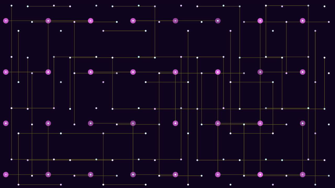 patrón de cuadrícula simétrica puntos púrpuras sobre fondo negro