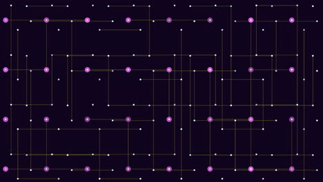 symmetrical grid pattern purple dots on black background