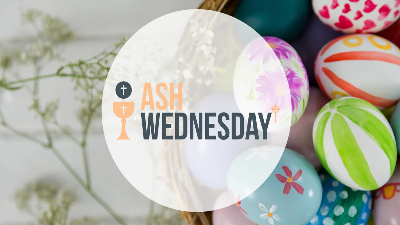 animación del texto del miércoles de ceniza sobre los huevos de pascua