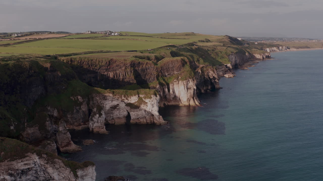 Dramatic Irish Coastline with Cliffs and Rolling Hills