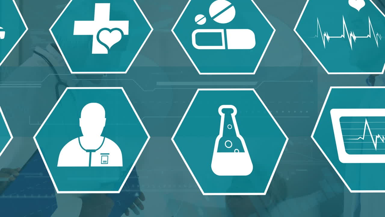 백인 의사들에 대한 의료 아이콘의 애니메이션