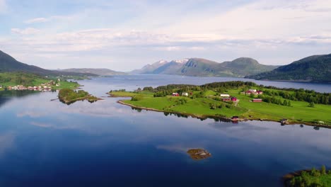 aerial footage beautiful nature norway.