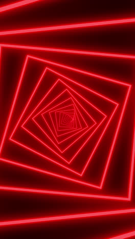 Red Neon Tunnel Optical Illusion