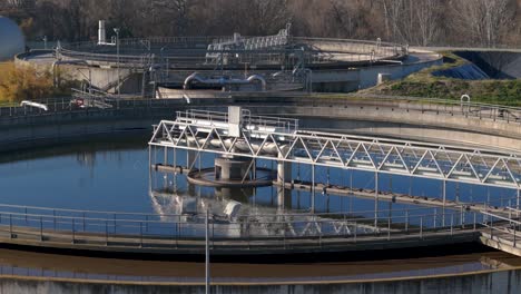 close-up shot of filtered sewage water ready to go back into the river rhone