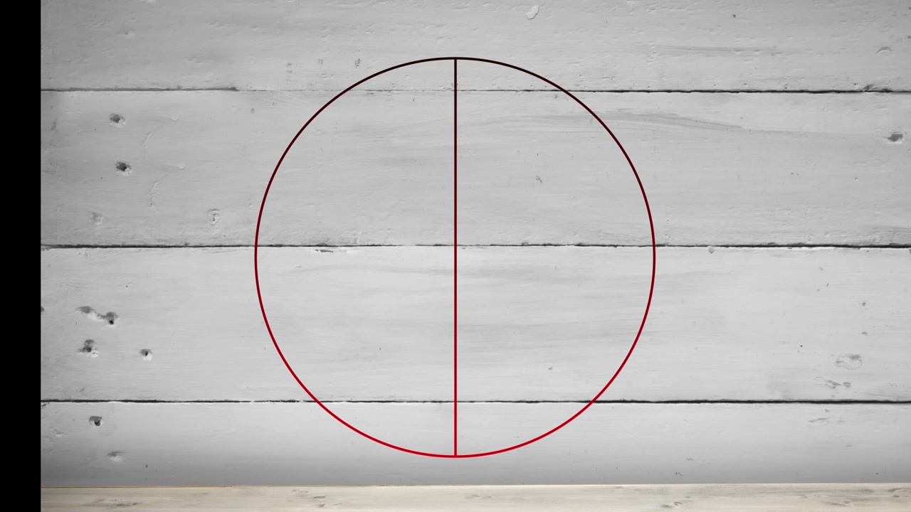 Animated red circle and moving planks evoke energy on a black backdrop.