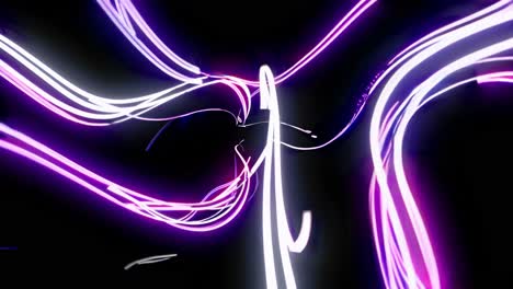rutas de luz de neón abstractas