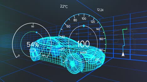 Animation-Der-Tachodatenverarbeitung-über-3D-Autozeichnung