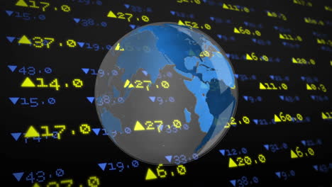 rotating globe and arrows